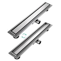 DUSCHRINNE Edelstahl Dusche & Bad 60/11 cm - Chromfarben, Metall (11/9/60cm) - EMKE