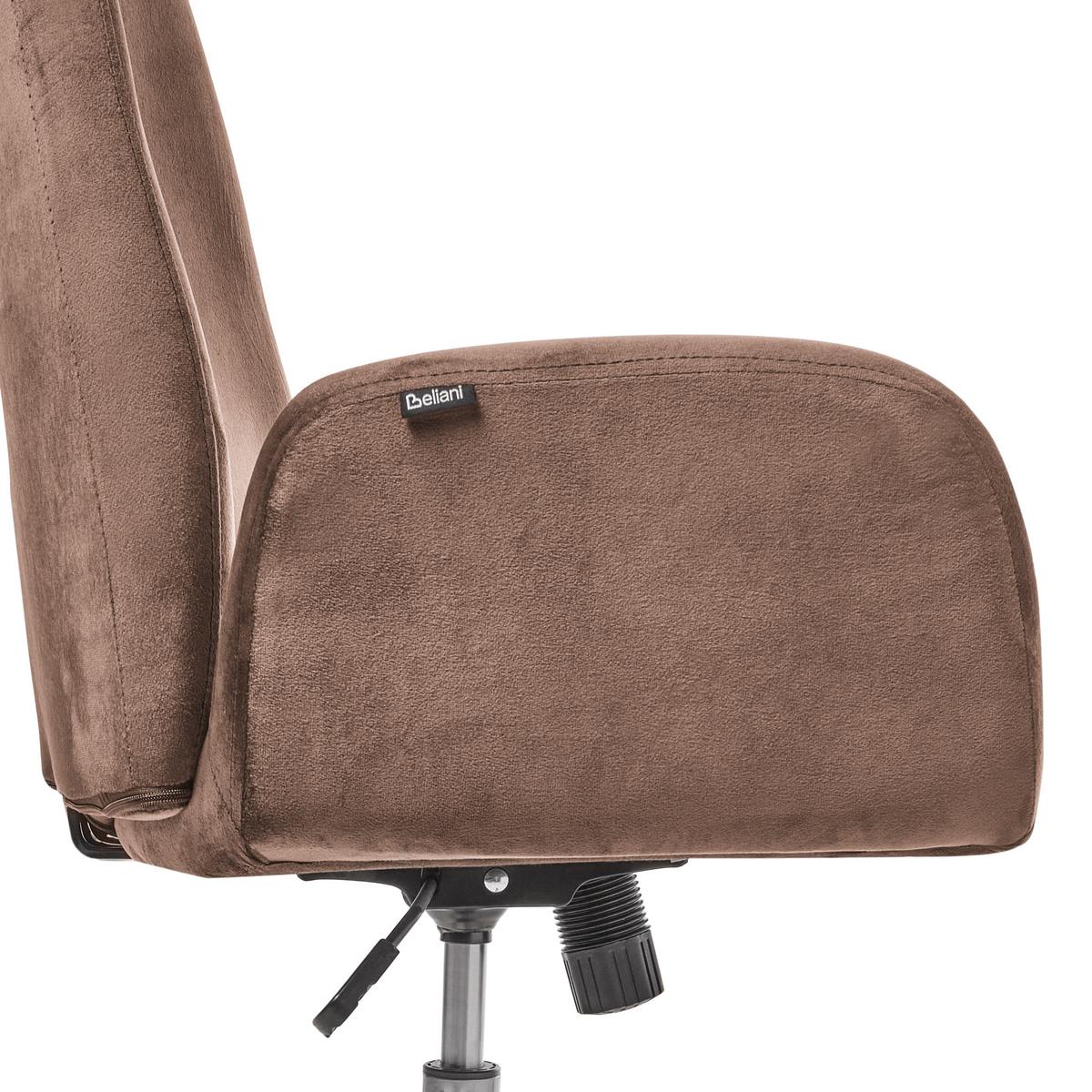 BÜROSTUHL Braun Clare - Goldfarben/Schwarz, Textil (62/100/64cm) - Beliani