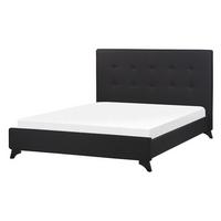 POLSTERBETT 140/200cm Schwarz Ambassador - Schwarz, Textil (140/200cm) - Beliani