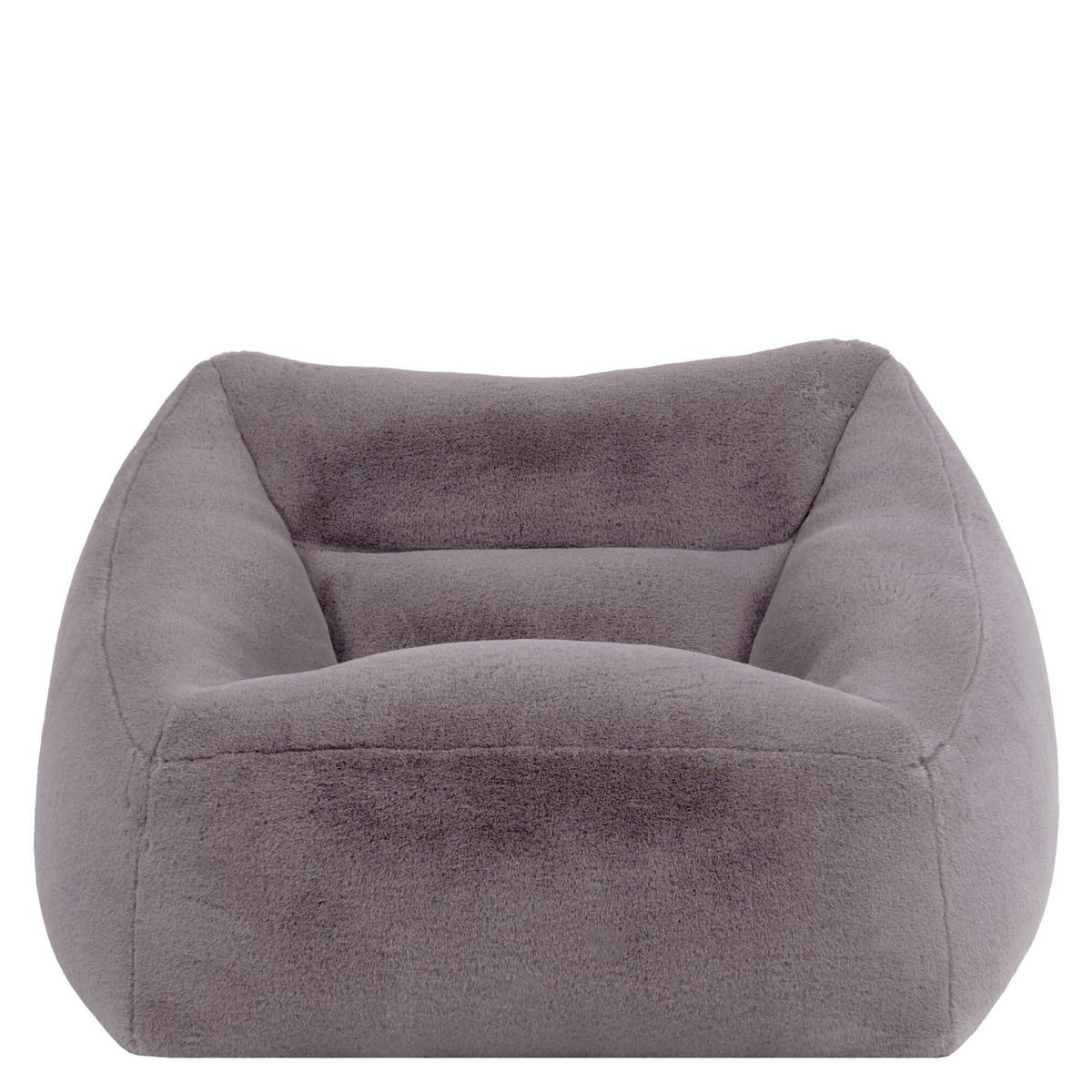 SITZSACK Sessel Natalia flauschig - Grau, Textil (97/73/84cm) - icon