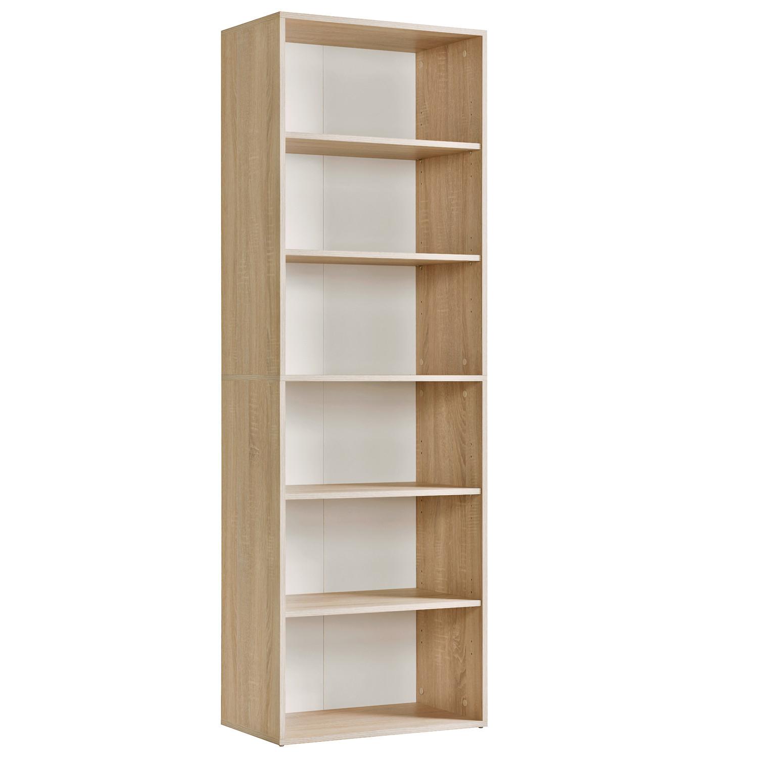 BÜCHERREGAL Der Bücherwurm - Sonoma Eiche, Holzwerkstoff (60/180/34.5cm) - Mokebo