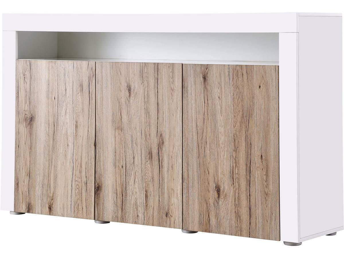 BUFFETSCHRANK bogota Eiche / weiß lackiert - Hellbraun, Holzwerkstoff (155/92/40cm) - Habitat Garten