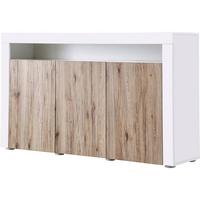BUFFETSCHRANK bogota Eiche / weiß lackiert - Hellbraun, Holzwerkstoff (155/92/40cm) - Habitat Garten