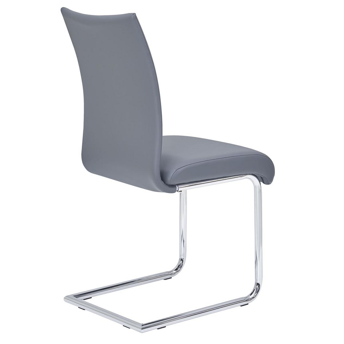 ESSZIMMERSTUHL ALADINO 4er-Set grau - Grau, Textil/Metall (43/94/56cm) - IDIMEX