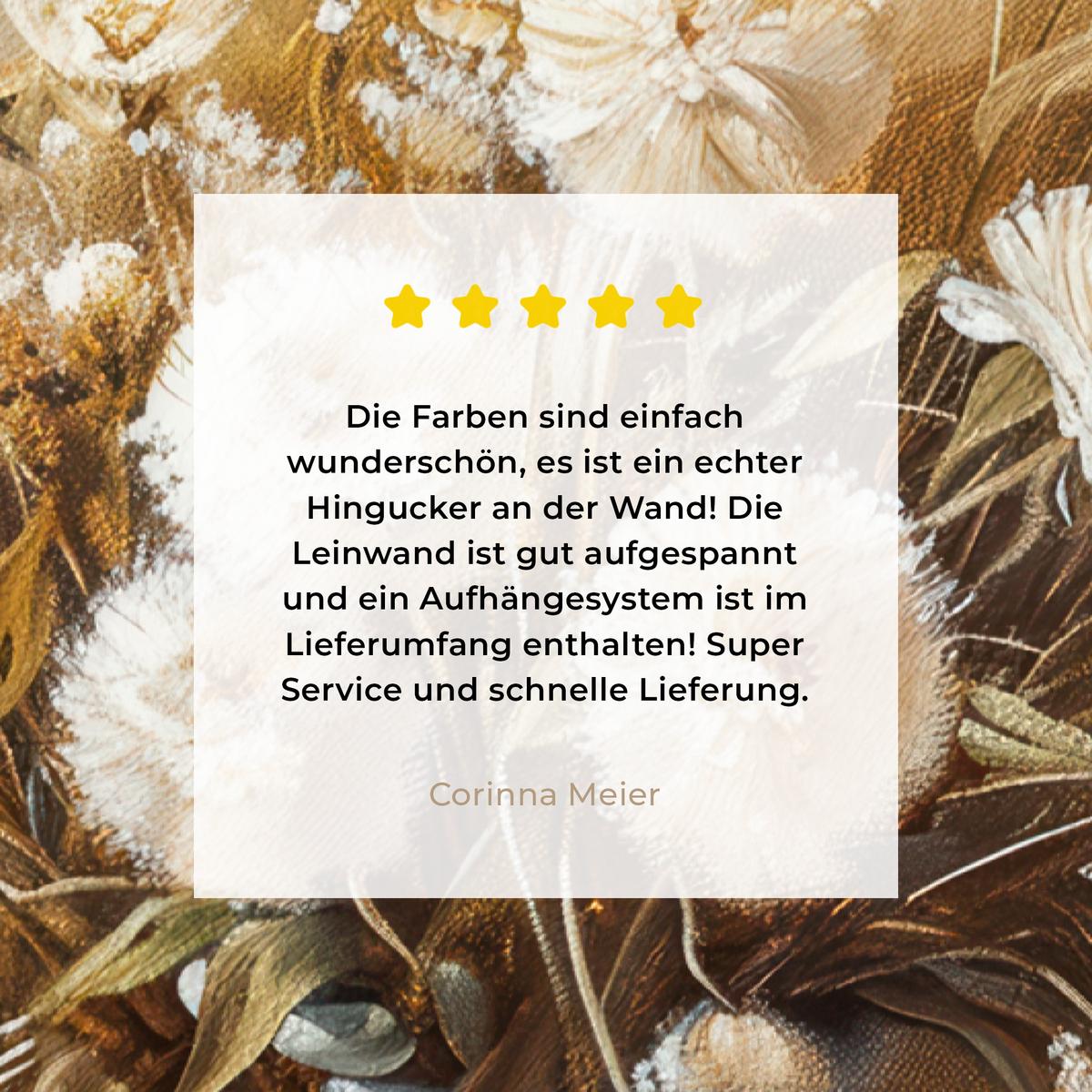 LEINWANDBILD Blumen - Vase - Stilleben - Beige Wanddeko 40x60 cm - Creme, Textil (40/60cm) - MuchoWow