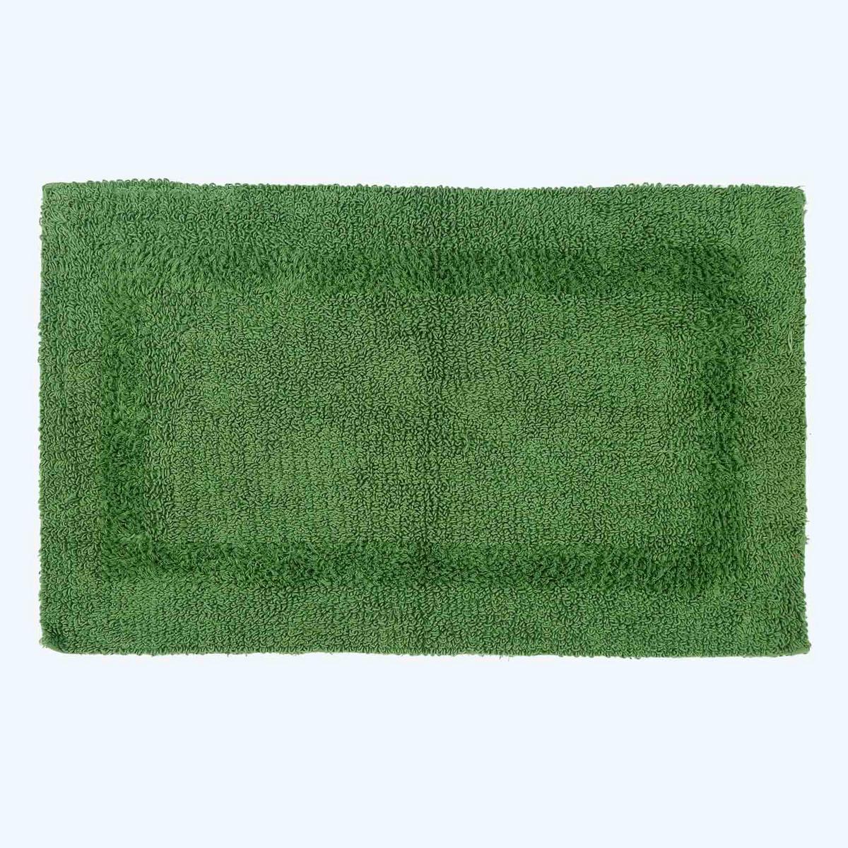 BADGARNITUR 2-teilig, Badematte & WC-Vorleger, wendbar - Smaragdgrün, Textil (50/80cm) - Homescapes