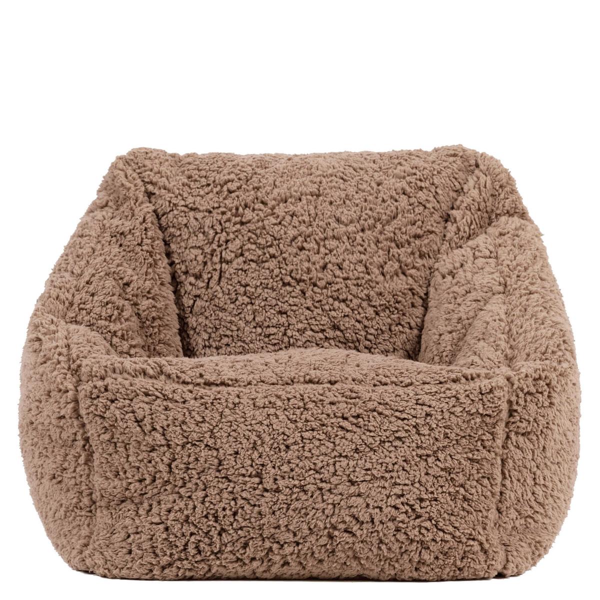 SITZSACK Flauschig für Kinder - Mokka, Kunststoff (55/44/55cm) - icon
