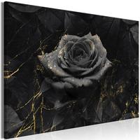 KUNSTDRUCK Schwarz 120/80 cm - Goldfarben/Schwarz, Textil (120/80cm) - KUNSTLOFT