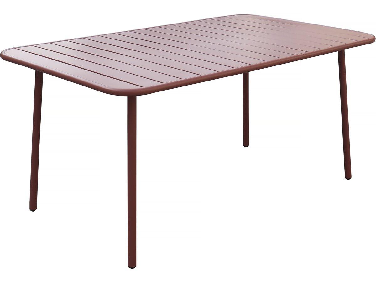 GARTENTISCH bilbao Terrakotta - Rot, Metall (150/90/71cm) - Habitat Garten
