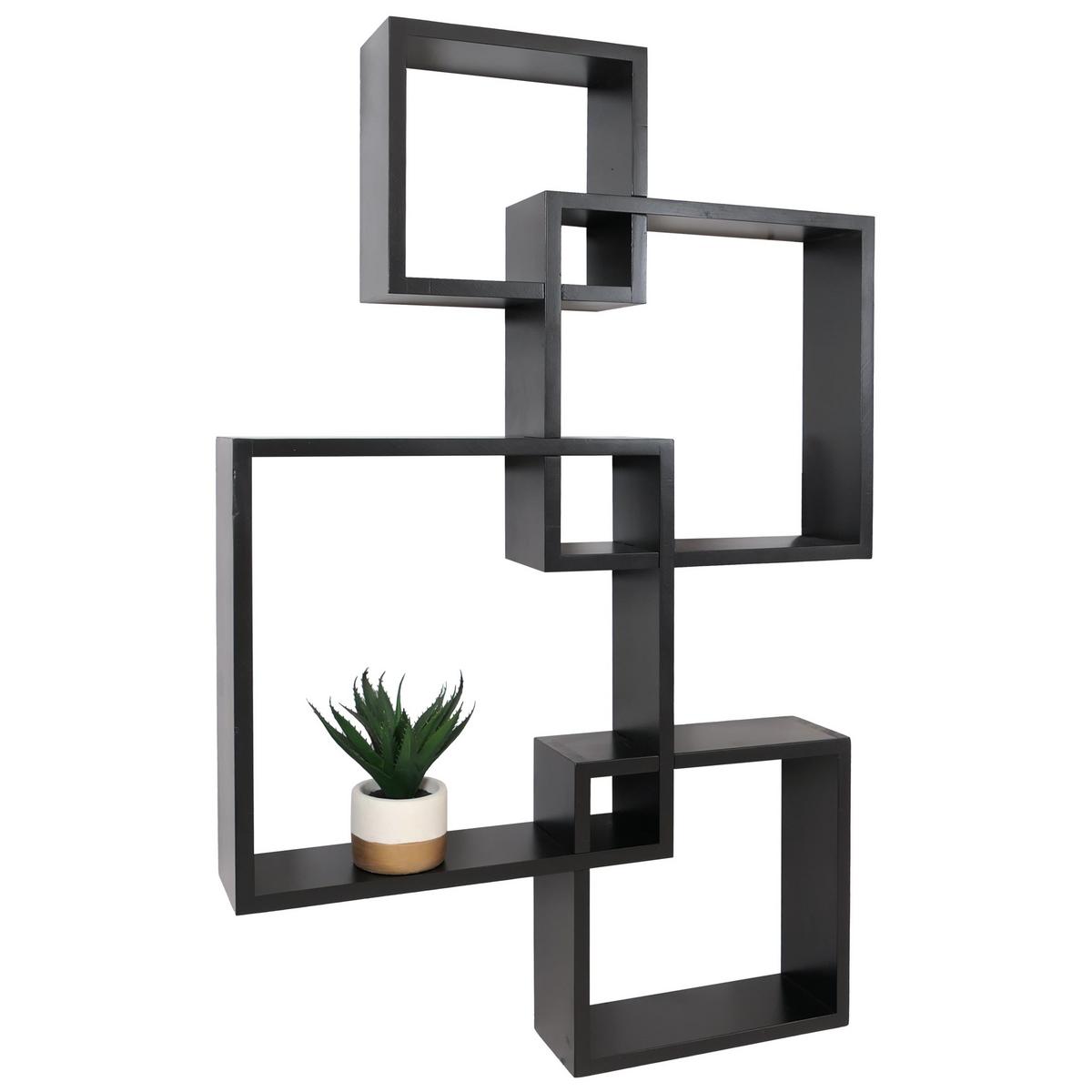 WANDREGAL Schwarz - Schwarz, Holz (59/91/10cm) - MCW