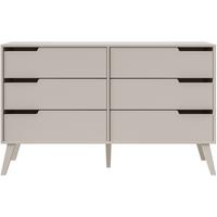 KOMMODE Norel mit 6 Schubladen, Kaschmir - Kaschmir, Holz/Holzwerkstoff (137/80/40cm) - Beautysofa