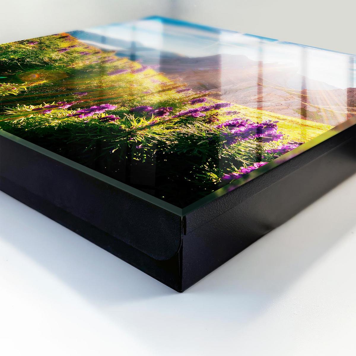 SCHLÜSSELBOX Schwarz 30x30 cm- Türöffnung nach rechts - Bergidylle - Grün, Metall (30/30/5cm) - TULUP