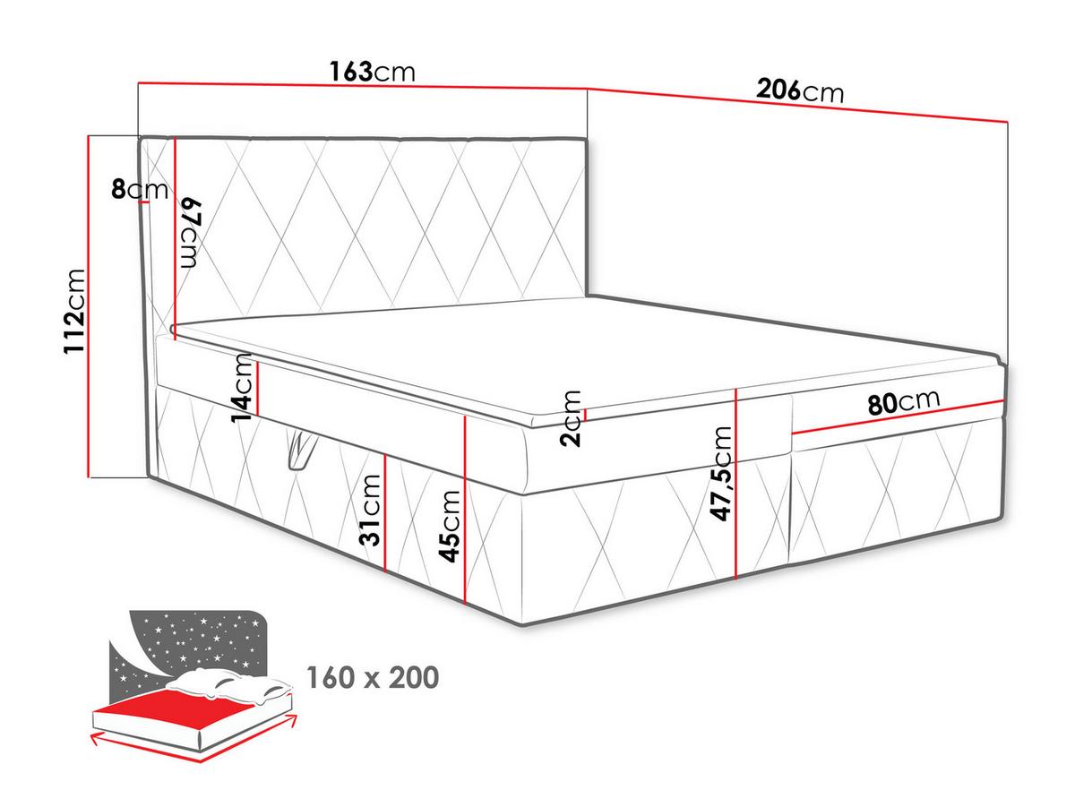 BOXBETT Simoti - H3 - Grün, Holzwerkstoff (160/200cm) - MIRJAN24