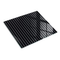 GLASPLATTE 60x52 cm Graue Streifen - Schwarz, Glas (60/0.4/52cm) - TULUP
