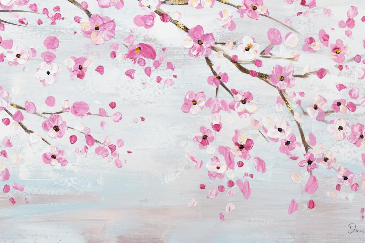 ÖLGEMÄLDE 120/60 cm - Pink, Holz/Textil (120/60cm) - KUNSTLOFT