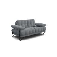 SOFA BUBBARA 2-Sitzer, dunkelgrau - Dunkelgrau/Schwarz, Holz/Textil (185/87/96cm) - Wozimo