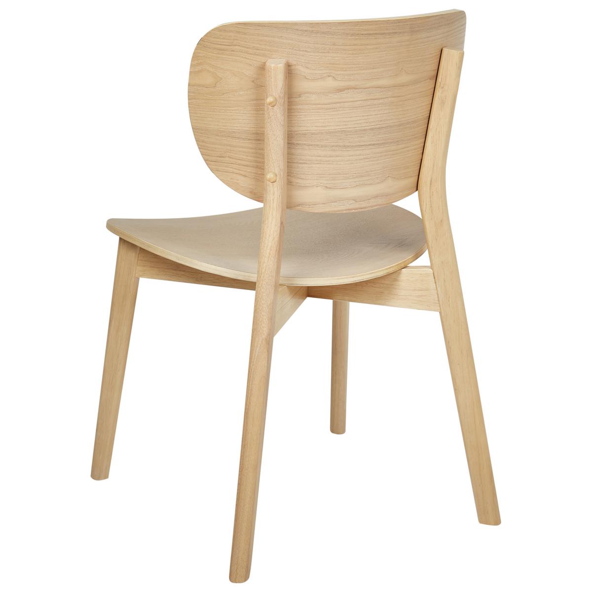 ESSZIMMERSTUHL 2er-Set Holz Hellbraun Overly - Hellbraun, Holz (49/80/47cm) - Beliani