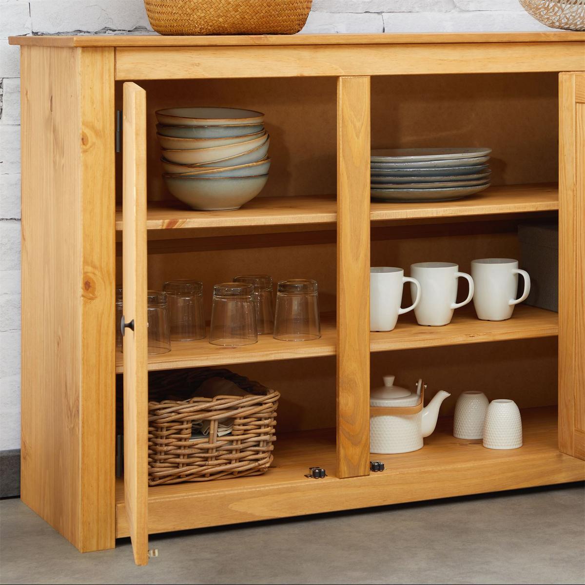 SIDEBOARD CANCUN gebeizt/gewachst - Kieferfarben, Holz (135/80/40cm) - CARO-Möbel