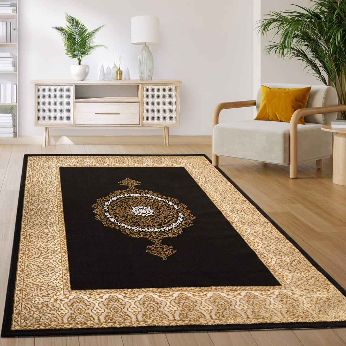 KURZFLORTEPPICH, orientalisch, Gold, 200 x 280 cm - Goldfarben, Textil (280/200cm) - KADIMA DESIGN