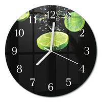 WANDUHR aus Glas Ø30 cm - Limes - Grün, Glas (30/30/0.4cm) - TULUP