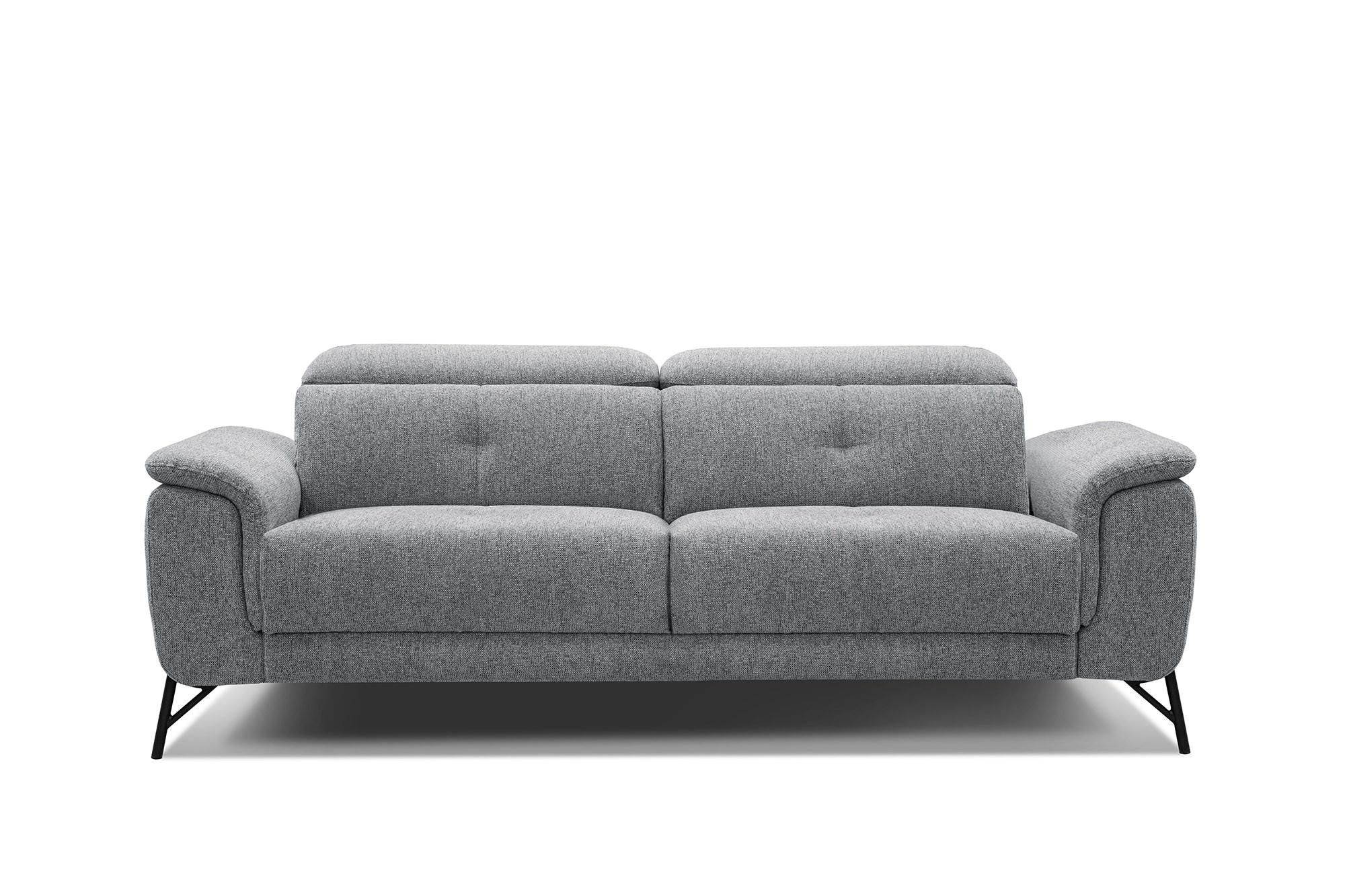 SOFA AVENA 3-Sitzer, grau - Grau, Holzwerkstoff/Textil (204/80/108cm) - Wozimo