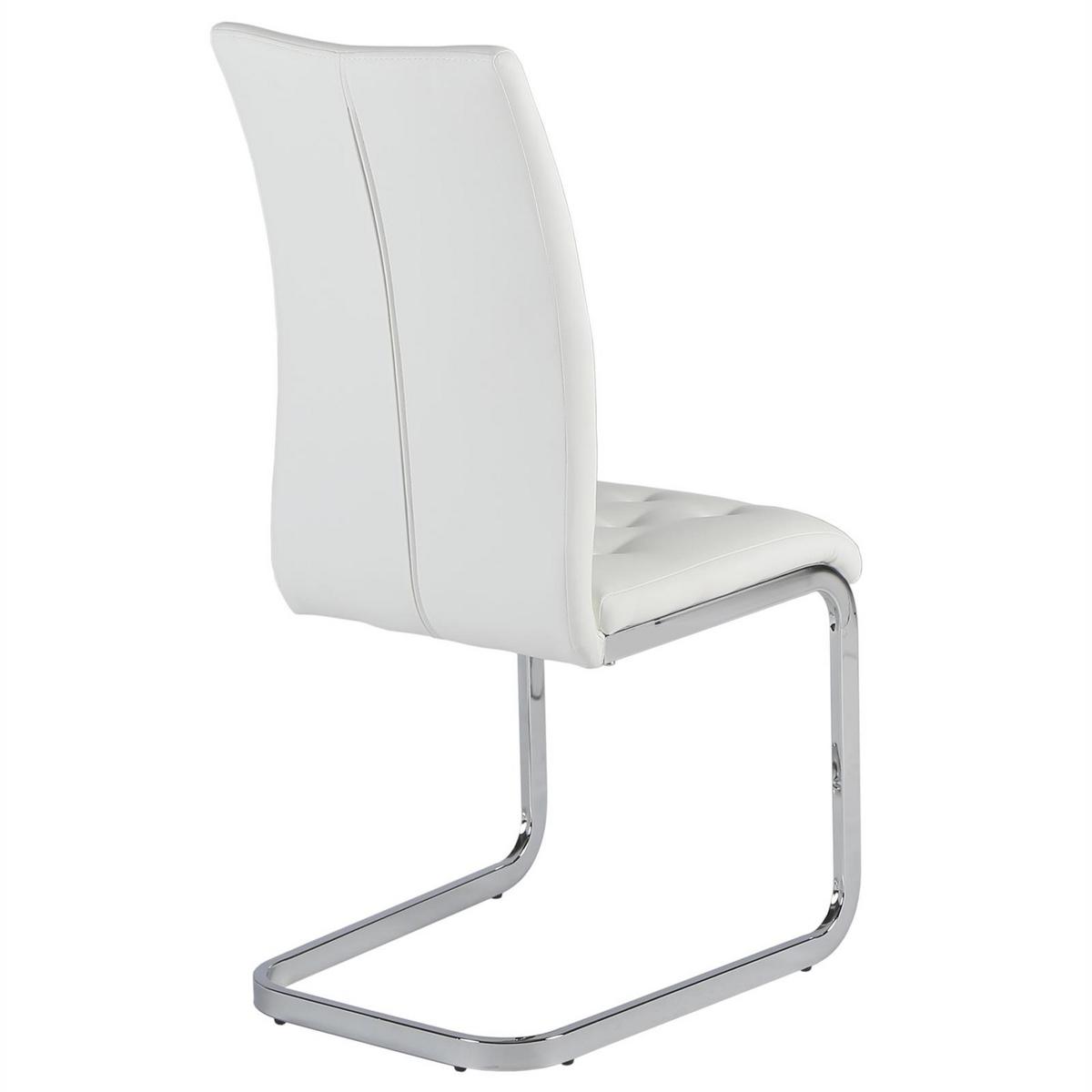 SCHWINGSTUHL CHLOE 4er-Set weiß - Weiß, Textil/Metall (43/100/57cm) - IDIMEX