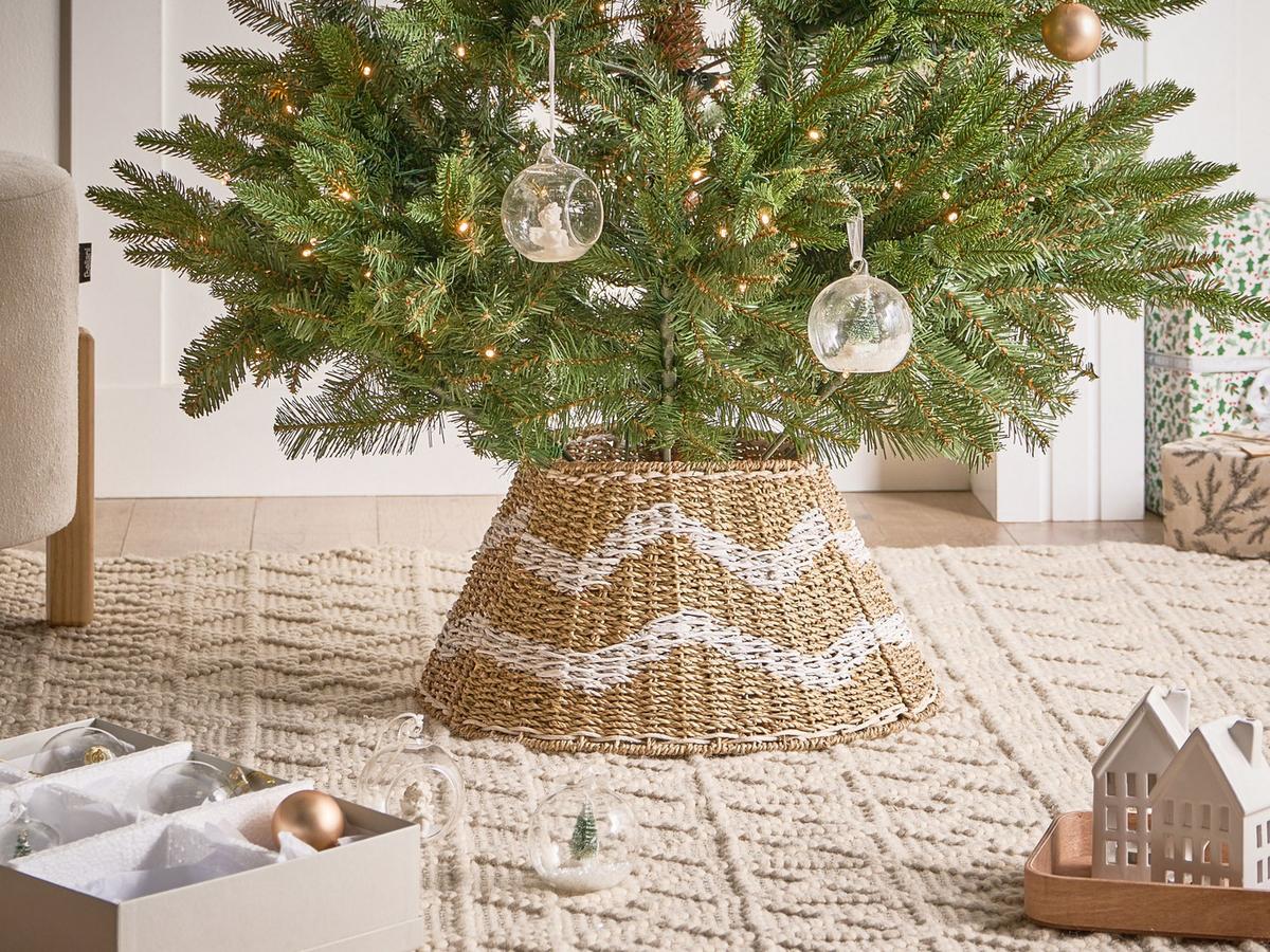 WEIHNACHTSBAUMKRAGEN 24 cm Naturfarben Hiver - Naturfarben, Naturmaterialien (24cm) - Beliani