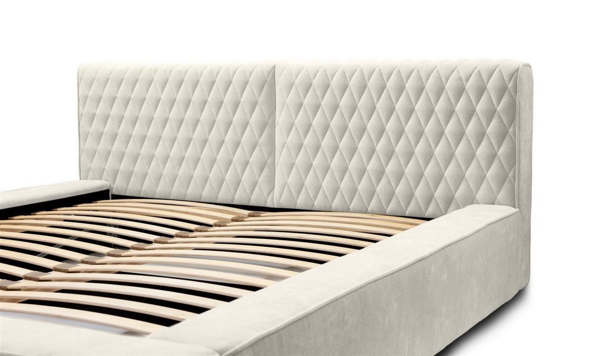POLSTERBETT Norfolk Stoff Ditra - Creme, Holzwerkstoff/Textil (140/200cm) - Fun Möbel