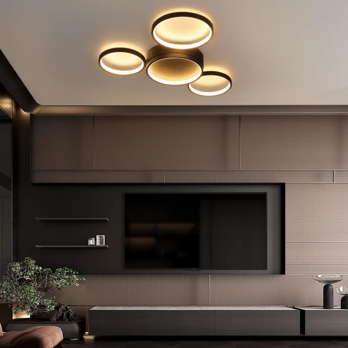 LED-DECKENLEUCHTE Carina 61.5/46.5/6 cm - Schwarz, Metall (61.5/46.5/6.3cm) - ZMH