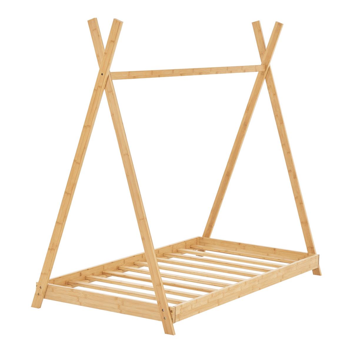 KINDERBETT Vimpeli - Naturfarben, Holz (80/160cm) - [en.casa]