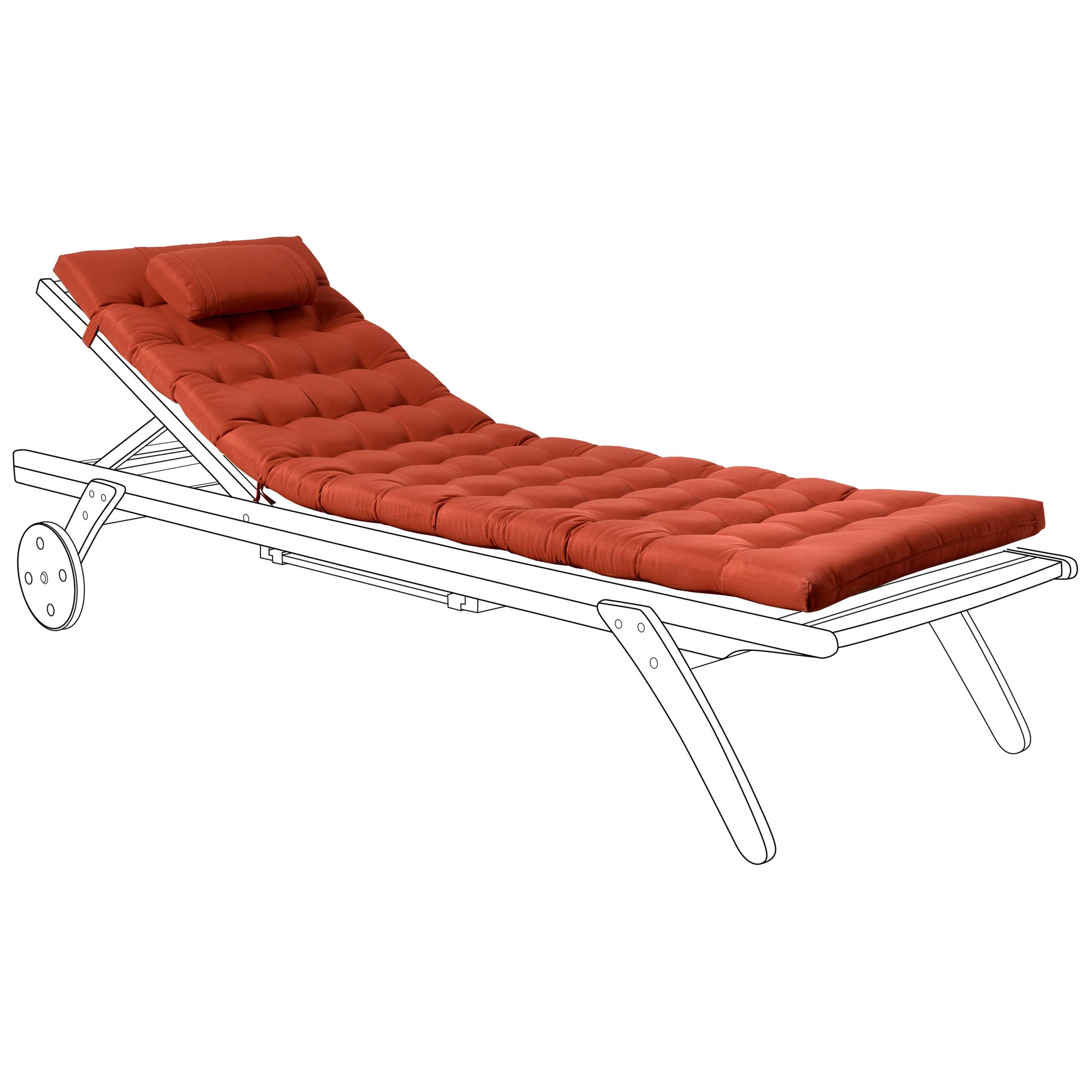 LIEGENAUFLAGE Rot 56/192 cm Cesana Premium - Rot, Textil (192/5/56cm) - Beliani