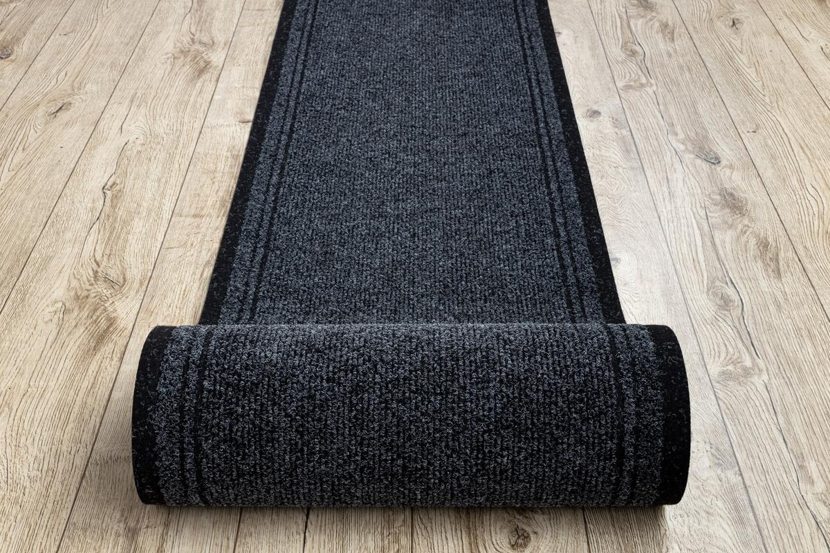 LÄUFER MALAGA anthrazit 80/240 cm - Anthrazit, Textil (80/240cm) - rugsX