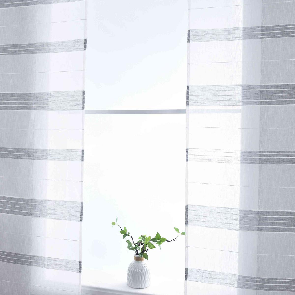 SCHIEBEVORHANG 2ER SET »Frankfurt« HxB 245x60 cm Grau - Grau, Textil (60/245cm) - Gardinenbox