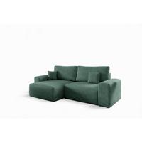 ECKSOFA Arona Xs Mit Schlaffunktion - Grün, Holzwerkstoff/Textil (148/255cm) - Fun Möbel