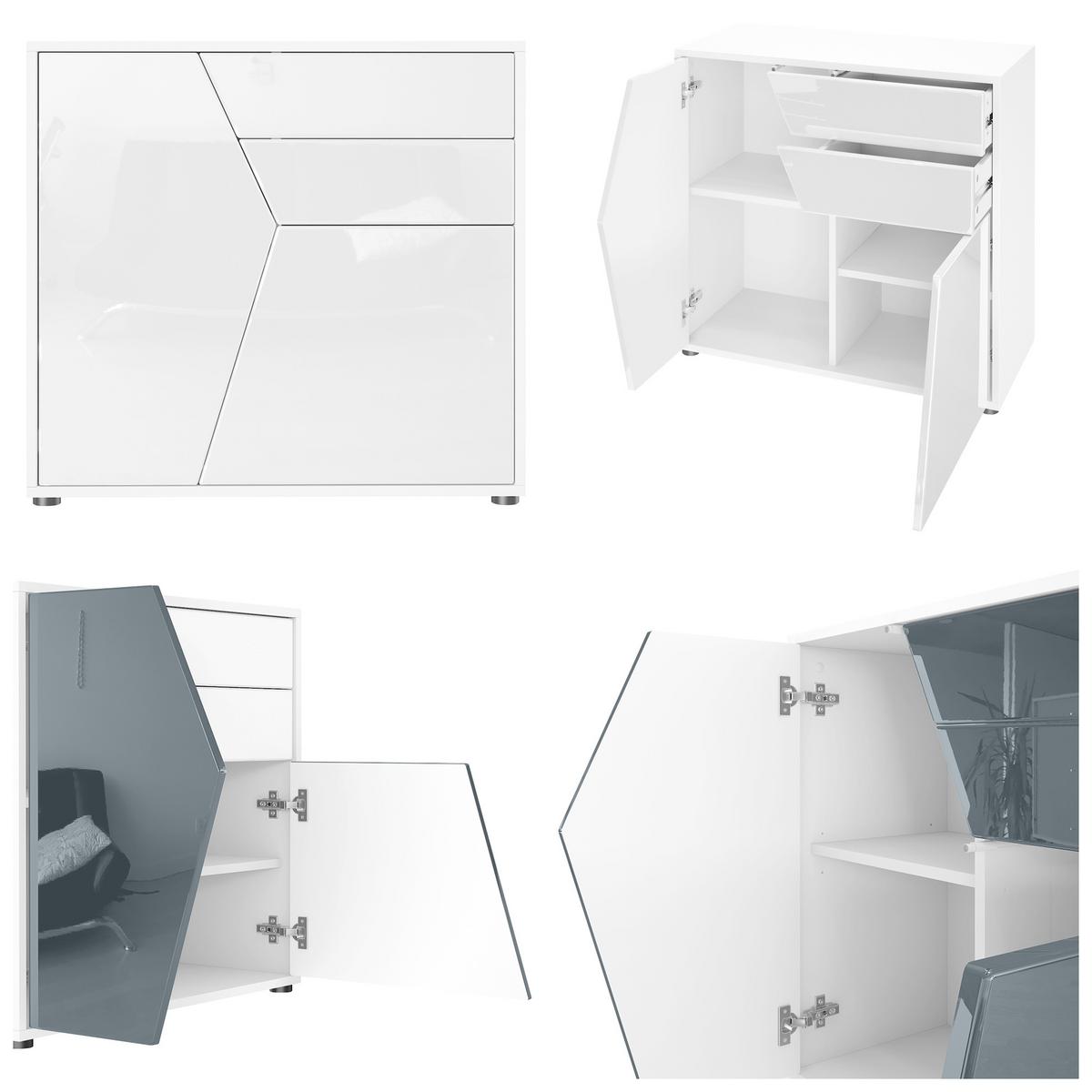 KOMMODE Benny Front in Eiche Natur - Eichefarben, Holzwerkstoff (79/74/36cm) - Vladon