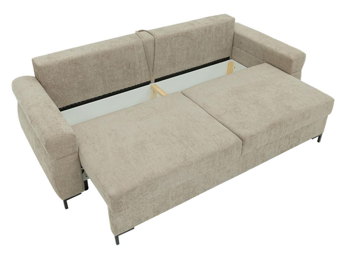 SCHLAFSOFA Berne - Hellgrau/Schwarz, Holz/Kunststoff (238/92/95cm) - MIRJAN24