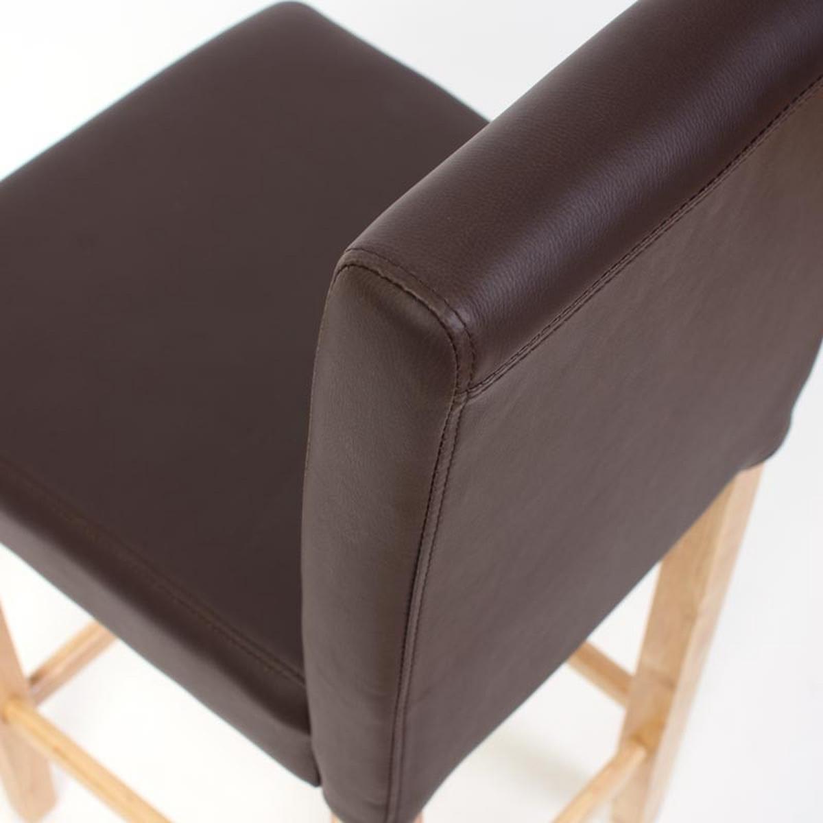 BARHOCKER Braun 2er-Set - Braun, Leder (41/109/50cm) - MCW