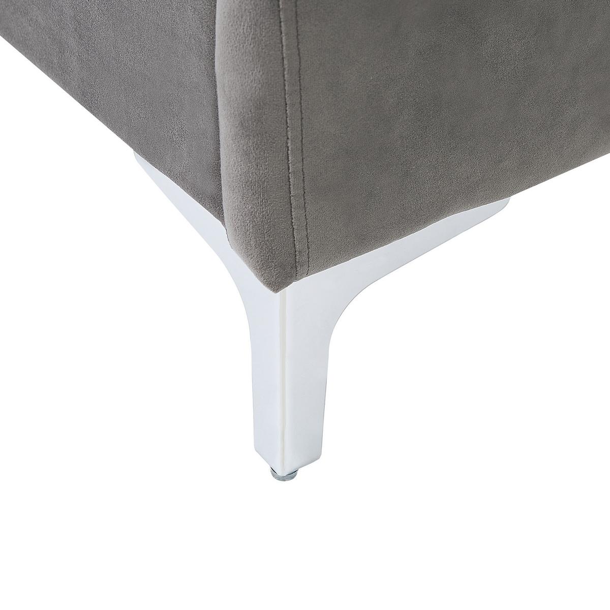 POLSTERBETT 140/200cm Grau Ambert - Grau, Textil (140/200cm) - Beliani