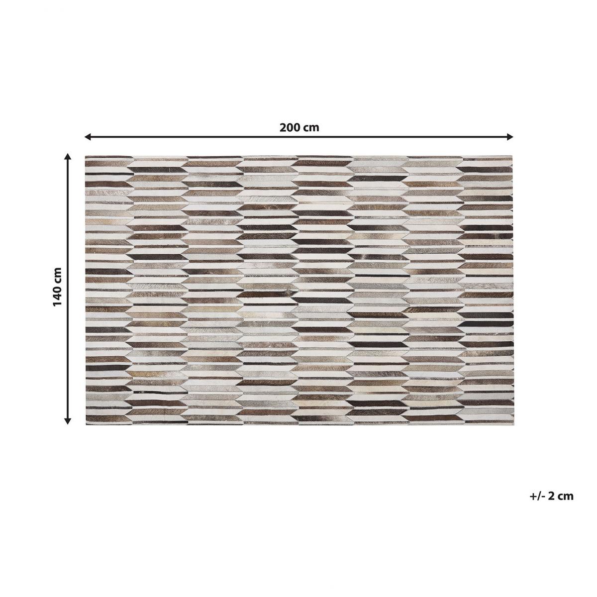 KURZFLOR-TEPPICH Kulalar 200/140 cm - Braun, Fell (140/200cm) - Beliani
