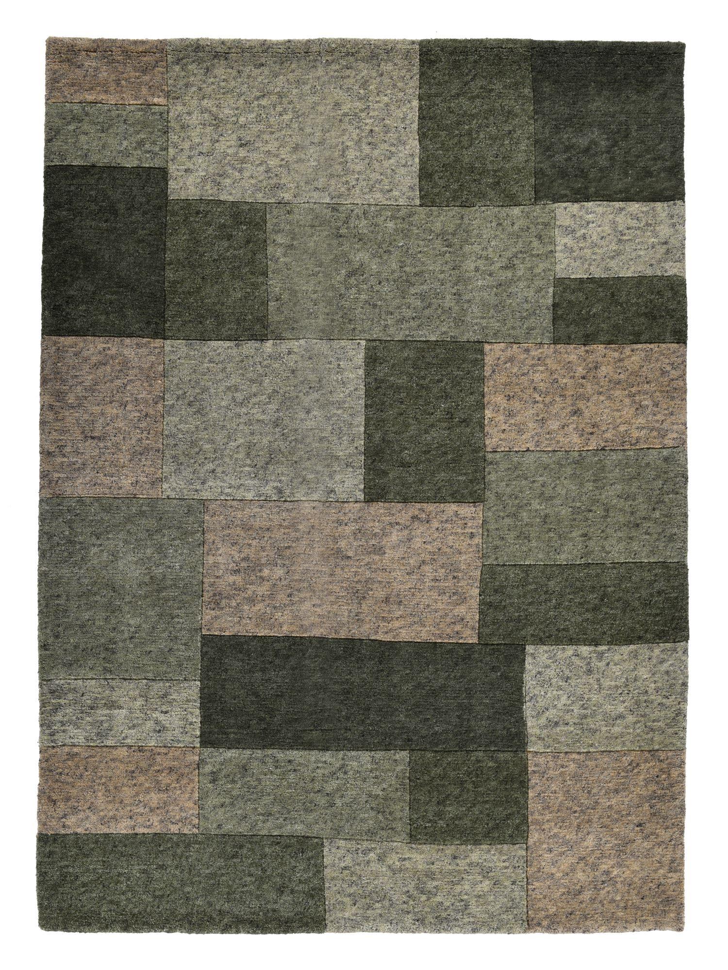 WOLLTEPPICH Dalas 250x300 cm - Grün, Textil (250/300cm) - THEKO