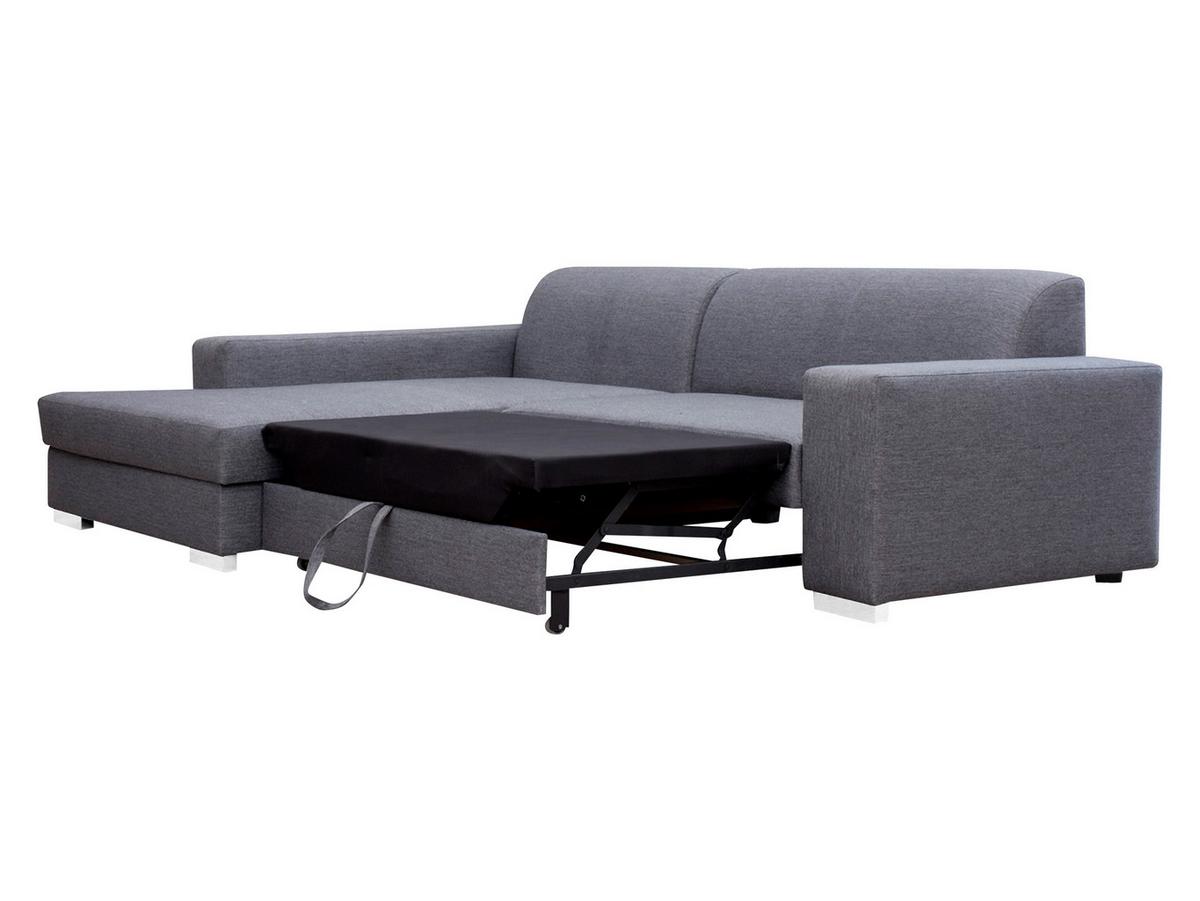ECKSOFA Mexico, Seite: Links - Chromfarben/Hellgrau, Holz/Kunststoff (263/178cm) - MIRJAN24