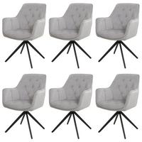 ESSZIMMERSTUHL Grau 6er-Set - Grau, Textil (55/87/60cm) - MCW