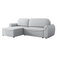 ECKSOFA Loom - Hellgrau/Schwarz, Holz/Kunststoff (261/175cm) - MIRJAN24