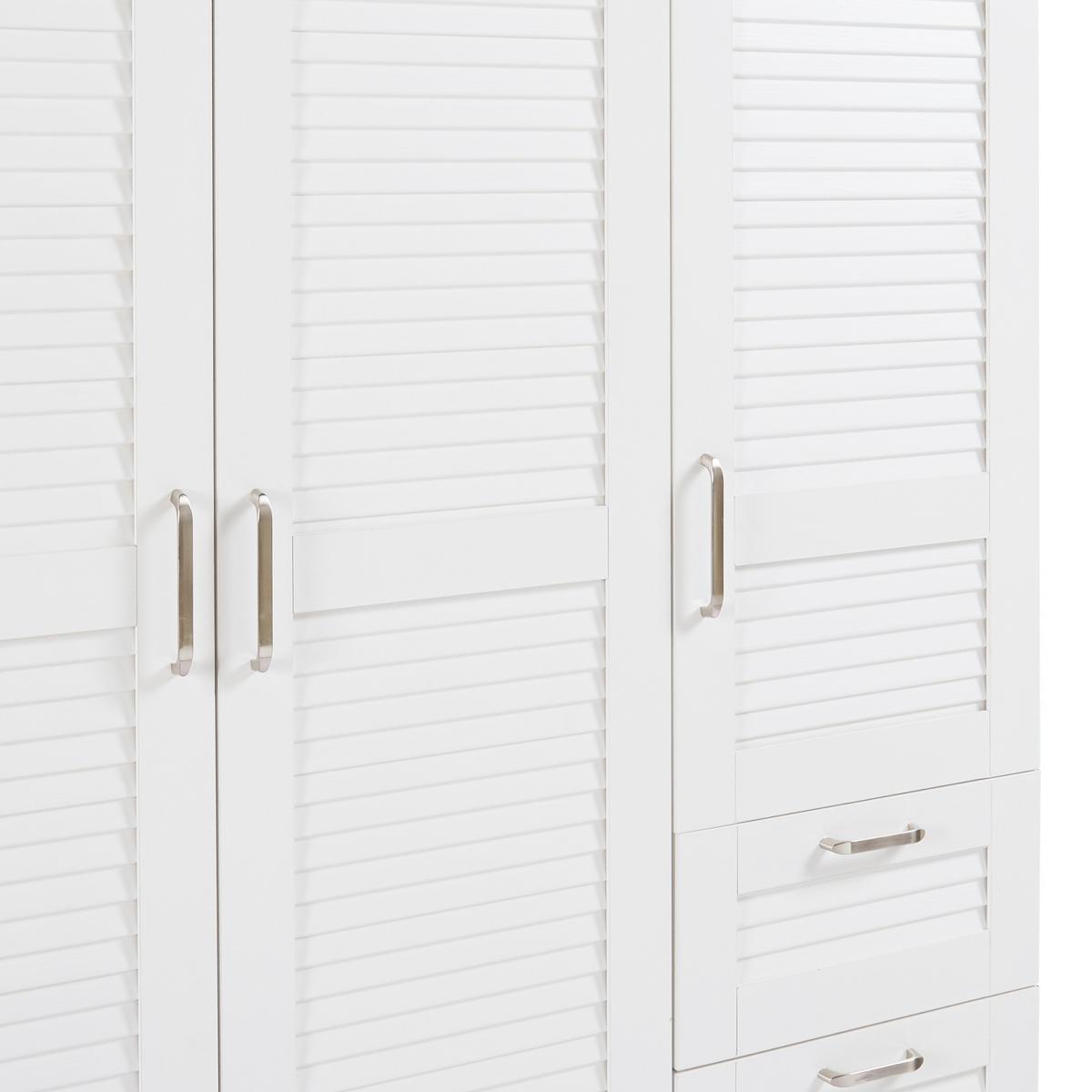 KLEIDERSCHRANK Finning - Weiß, Holzwerkstoff (120/176/52cm) - [en.casa]