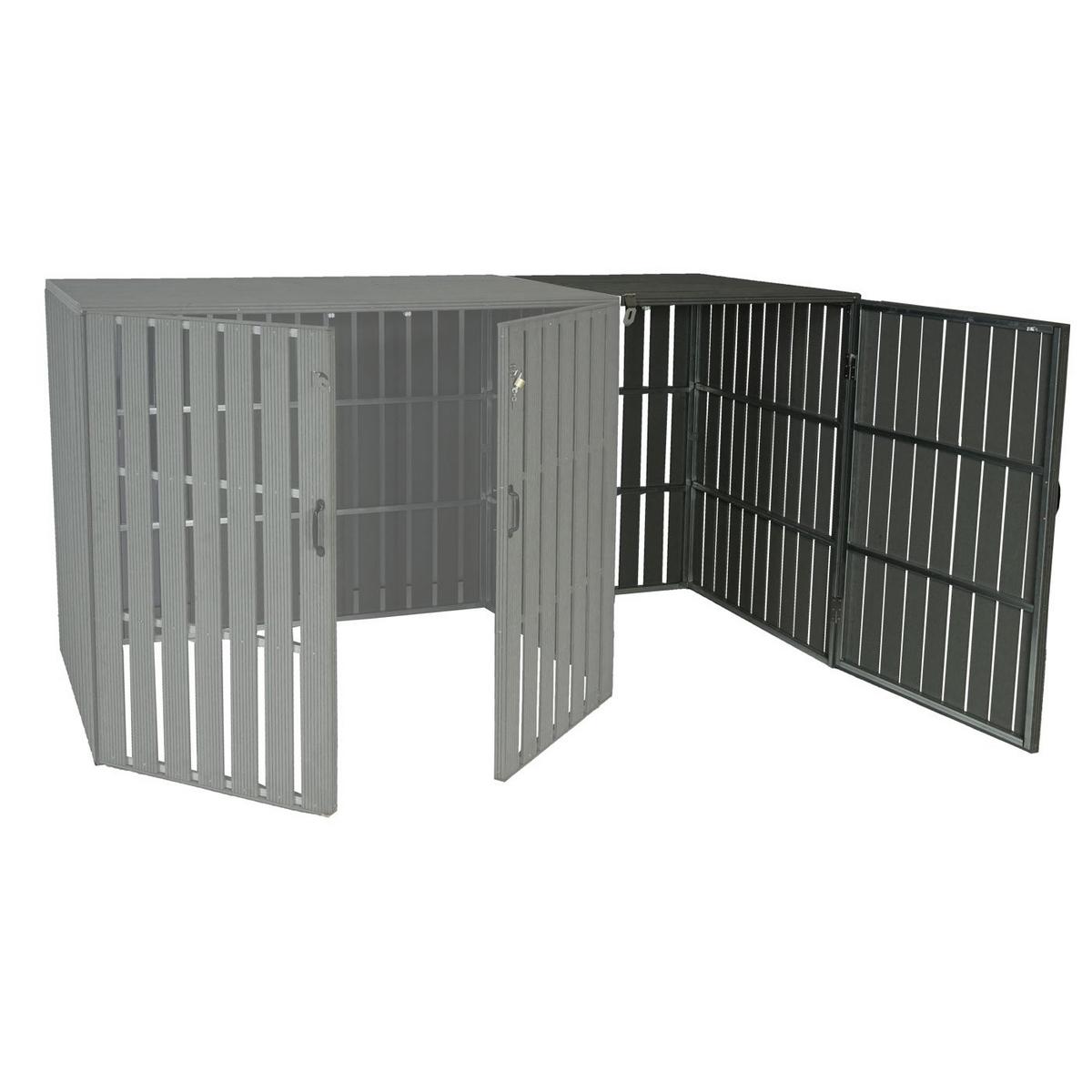 MÜLLTONNENBOX ERWEITERUNG Grau - Grau, Metall (66/115/76cm) - MCW