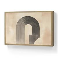 WANDLEUCHTE MIT AKKU Schleife - Streifen - Minimalistisch - Schwarz 60x40 cm - Beige, Holzwerkstoff (60/40/8cm) - OnlyWow
