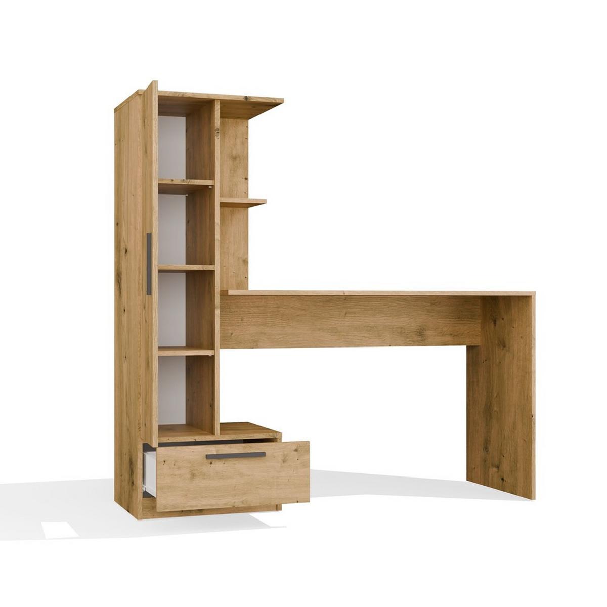 SCHREIBTISCH Artisan 143/140/50 - Eiche Artisan, Holzwerkstoff (98/51/140cm) - RAUMHIRSCH FURNITURE