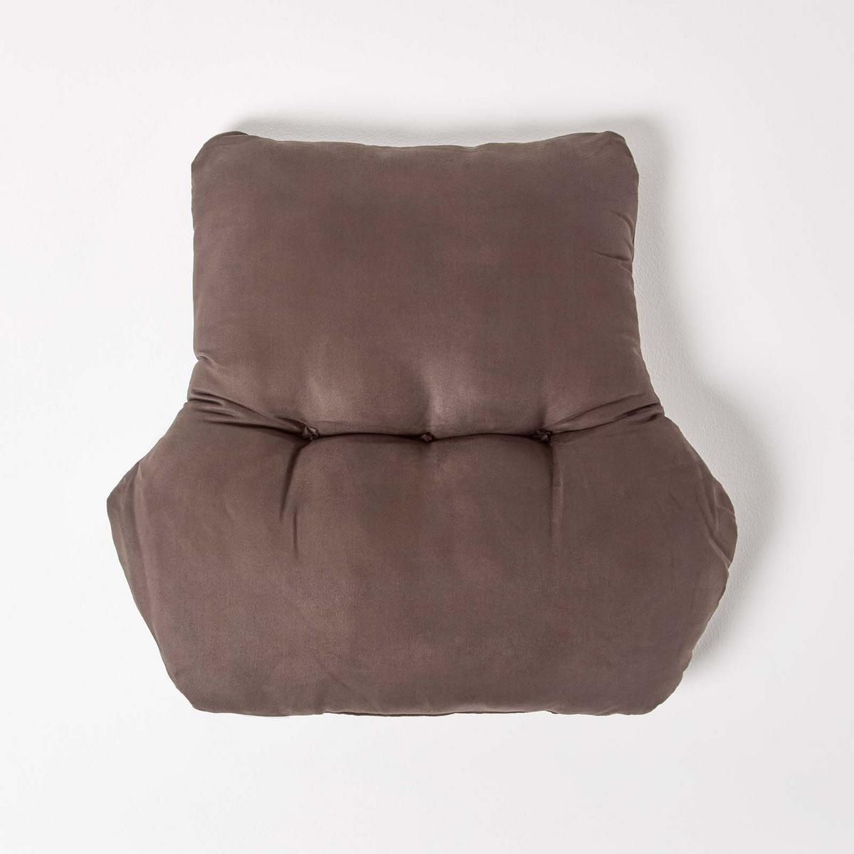 RÜCKENKISSEN braun 68/58 cm – Stützkissen für Sessel, Velours - Braun, Textil (68/15cm) - Homescapes
