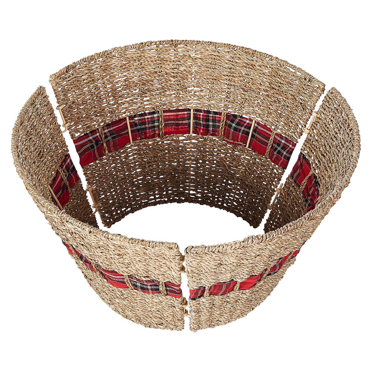 WEIHNACHTSBAUMKRAGEN 27 cm Beige Marche - Beige, Naturmaterialien (27cm) - Beliani