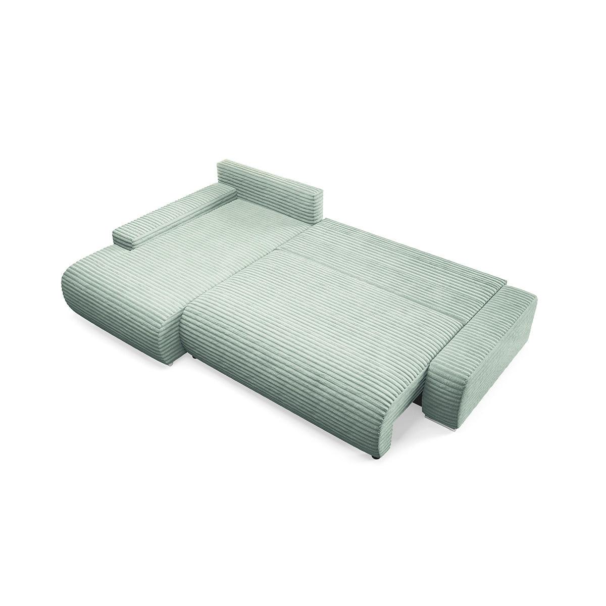 ECKSOFA Ivana 3 Sitzplätze Hellgrün - Grün, Holz (265/172cm) - Petits-meubles